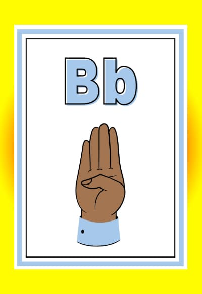 B in sign language