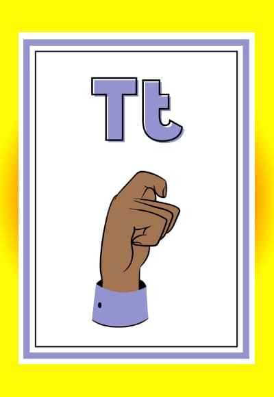 T in sign language