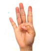 ASL sign for 4