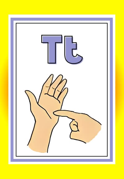 T in sign language